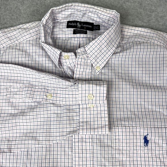 Ralph Lauren Mens Button‎ Up Shirt Size 16.5 34/35 Yarmouth Plaid Long Sleeve - Picture 4 of 11